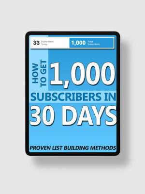 1,000 Subscribers in 30 Days ipad
