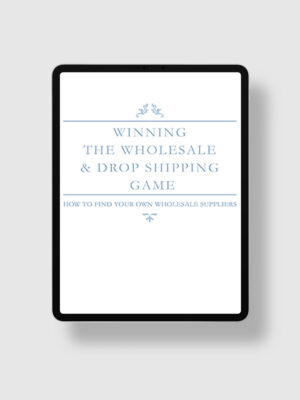 Winning The Wholesale & Dropshipping Game ipad