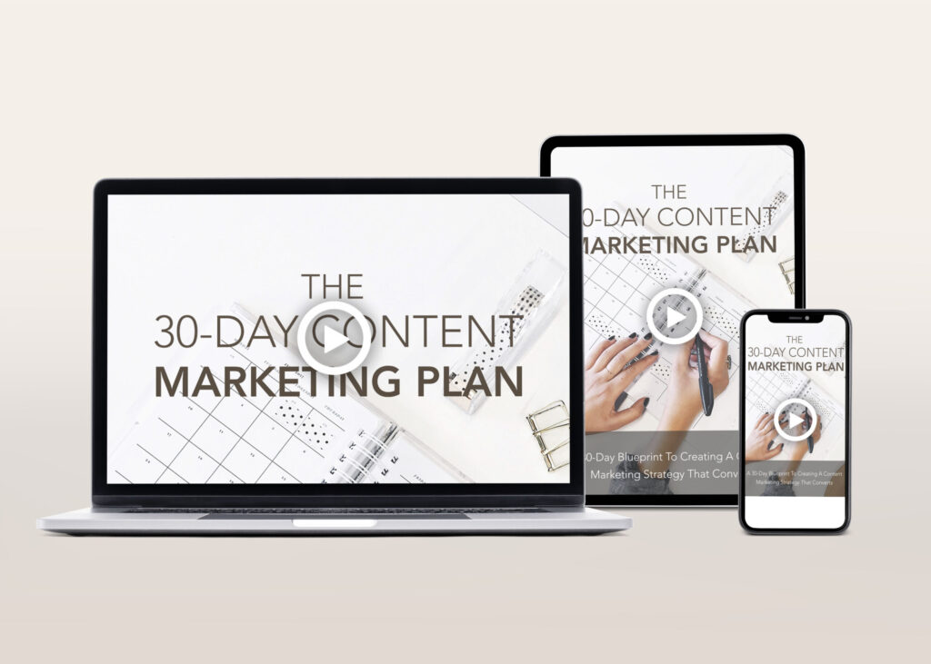 30 Days Content Marketing Plan Video Course | The Life Hack Library